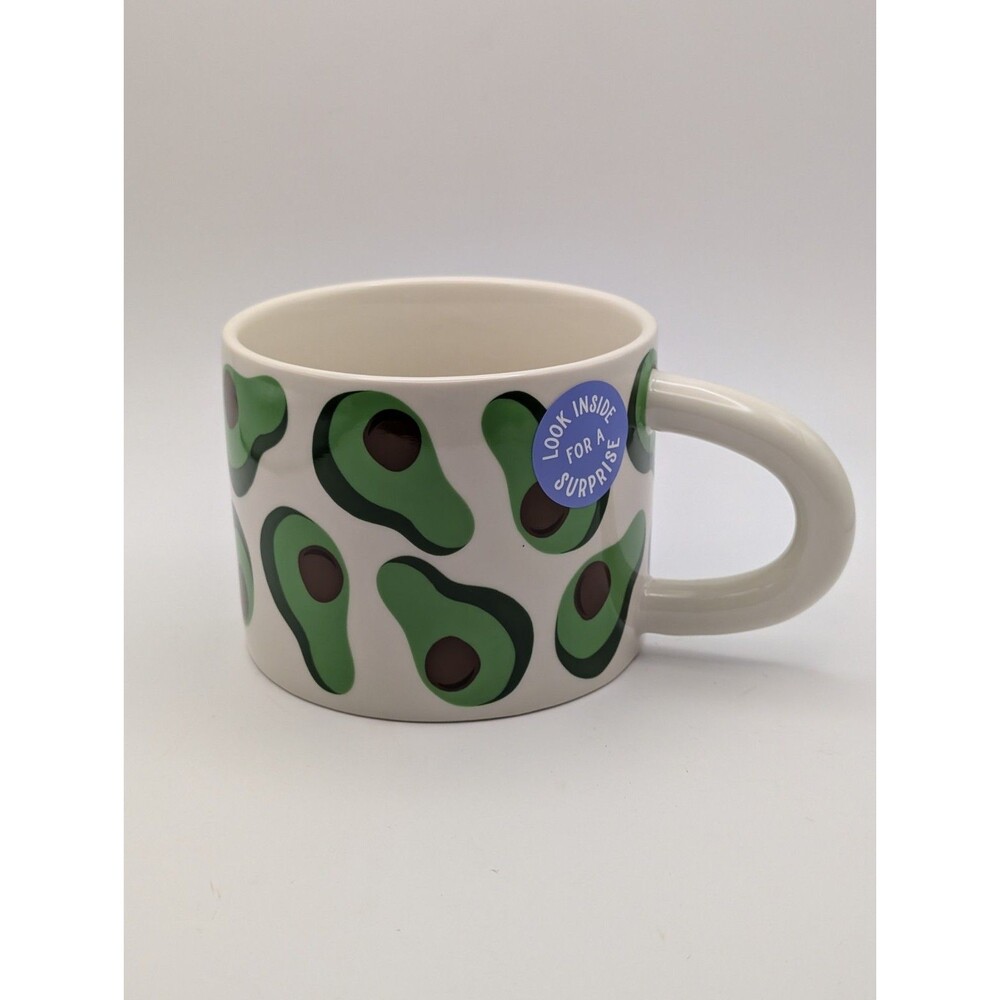 Room Essentials 16oz Stoneware Avacado Mug White